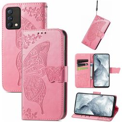 Mobigear Butterfly Realme GT Master Edition Hülle Klapphülle Geldbörse - Pink