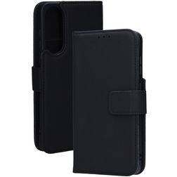 Mobiparts Wallet Samsung Galaxy S25 Edge Hülle Echtes Leder Klapphülle Geldbörse - Schwarz