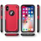 Mobigear Slim Armor iPhone XR Hülle Hardcase Backcover Stoßfest - Rot