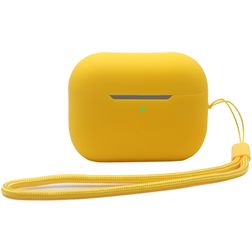 Mobigear Lanyard Apple AirPods Pro 2 Hülle Silikon (flexibel) - Gelb