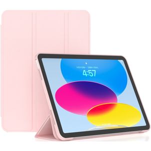 Mobigear Tri-Fold Gel iPad 10 (2022) Hülle TPU,Kunstleder Klapphülle - Pink
