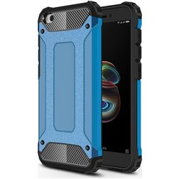 Mobigear Outdoor Xiaomi Redmi Go Hülle Hardcase Backcover Stoßfest - Blau