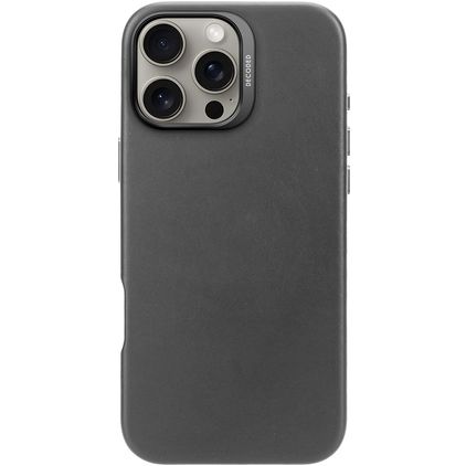 Decoded iPhone 16 Pro Max MagSafe Echtleder Backcover - Schwarz