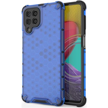 Mobigear Honeycomb Samsung Galaxy M53 Hülle Hardcase Backcover Stoßfest - Blau