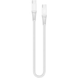 Mobilize Strong Nylon USB-C auf USB-C Kabel 0.2 Meter - Weiß