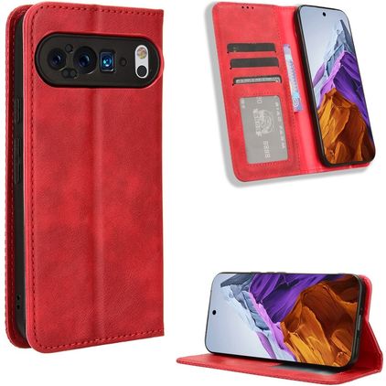 Mobigear Sensation Google Pixel 9 Hülle Klapphülle Geldbörse - Rot