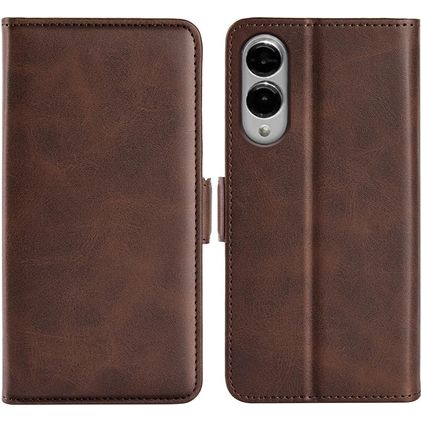 Mobigear Slim Magnet Samsung Galaxy S25 Edge Hülle Klapphülle Geldbörse - Braun