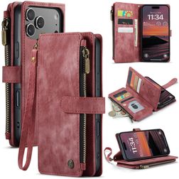 CaseMe C30 iPhone 17 Pro Max Hülle Klapphülle Geldbörse - Rot