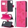 Mobigear Butterfly Samsung Galaxy A12 Klapphülle Portemonnaie - Magenta