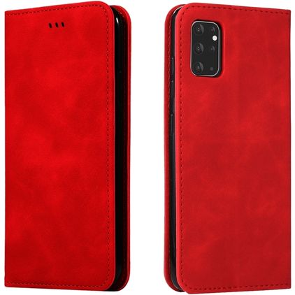 Mobigear Retro Slim Samsung Galaxy S20 Plus Hülle Klapphülle Geldbörse - Rot