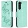 Mobigear Butterfly Samsung Galaxy S24 Plus Hülle Klapphülle Geldbörse - Grün