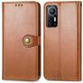 Mobigear Snap Button Xiaomi 12 Hülle Klapphülle Geldbörse - Braun