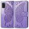 Mobigear Butterfly Samsung Galaxy A41 Hülle Klapphülle Geldbörse - Lila