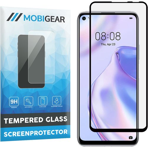 Mobigear Premium Huawei P40 Lite 5G Panzerglas Gehärtetes Glas Displayschutz - Hüllenfreundlich - Schwarz