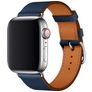 Mobigear Torino Leder Apple Watch Armband Dornschließe - 49/46/45/44 mm - Dunkelblau