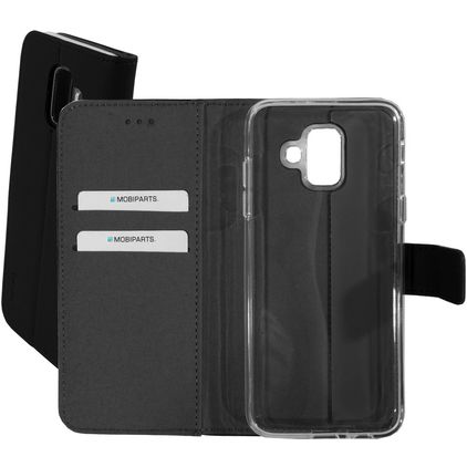Mobiparts Premium Wallet Samsung Galaxy A6 (2018) Klapphülle Portemonnaie - Schwarz