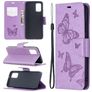 Mobigear Butterfly Samsung Galaxy A02s Klapphülle Portemonnaie - Lila