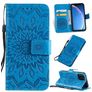 Mobigear Sunflower iPhone 11 Pro Hülle Klapphülle Geldbörse - Blau