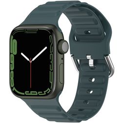Mobigear Bumpy Silikon Apple Watch Armband Dornschließe - 42/41/40/38 mm - Grün
