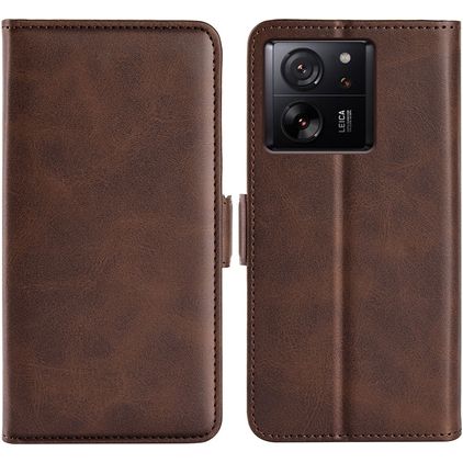 Mobigear Slim Magnet Xiaomi 13T Hülle Klapphülle Geldbörse - Braun