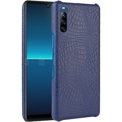 Mobigear Croco Sony Xperia L4 Hülle Hardcase Backcover - Blau
