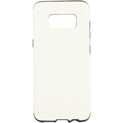 Mobigear Racing Samsung Galaxy S8 Plus Hülle Flexibles TPU Backcover - Weiß