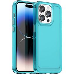 Mobigear Crystal iPhone 15 Pro Hülle Flexibles TPU Backcover - Blau