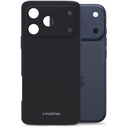 Mobilize Rubber Gelly iPhone 18 Pro Hülle Flexibles TPU Backcover - Schwarz
