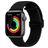 Mobigear Braided Mag Nylon Apple Watch Armband Magnetverschluss - 49/46/45/44 mm - Schwarz
