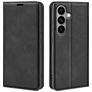 Mobigear Retro Slim Samsung Galaxy S26 Hülle Klapphülle Geldbörse - Schwarz