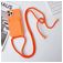 Mobigear Lanyard Card iPhone 15 Pro Silikon Handykette mit Kartenhalter - Orange