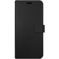Valenta Gel Skin iPhone 14 Hülle Echtes Leder Klapphülle Geldbörse - Schwarz