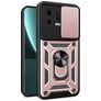 Mobigear Armor Ring Cam Slide Xiaomi 13 Hardcase Backcover Shockproof mit Ringhalter und Kamera-Slider - Roségold