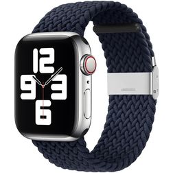 Mobigear Braided Nylon Apple Watch Armband Klappschließe - 42/41/40/38 mm - Charcoal