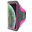 Mobiparts Comfort Fit Handyhalterung Joggen iPhone XS Sporthülle Neopren Sportarmband - Neon Pink
