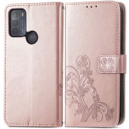 Mobigear Clover Motorola Moto G50 Klapphülle Portemonnaie - Roségold