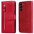 Mobigear Zipper Samsung Galaxy S23 Hülle Klapphülle Geldbörse - Rot