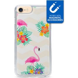 My Style Magneta iPhone 8 Plus Hülle Flexibles TPU Backcover - Flamingo