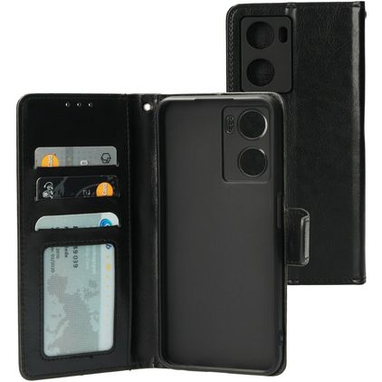 Mobiparts Classic Wallet OPPO A57s Hülle Klapphülle Geldbörse - Schwarz