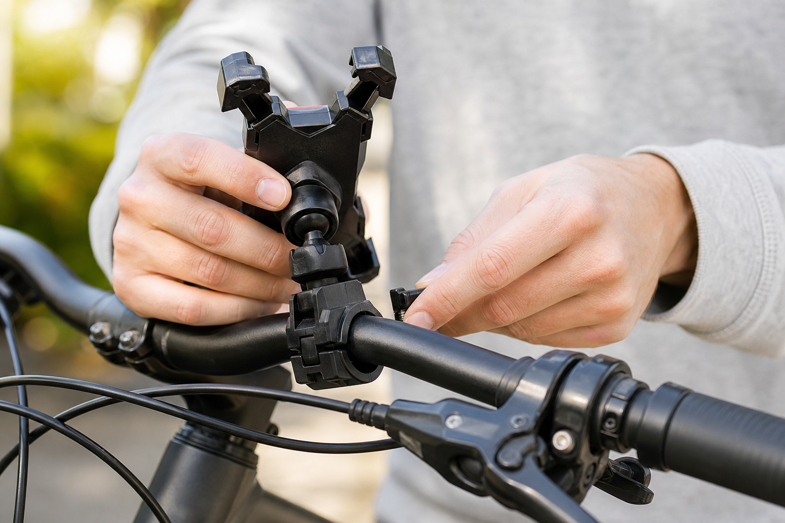 Wie befestige ich die Handyhalterung sicher an meinem Fahrrad?