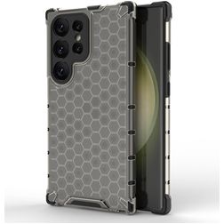 Mobigear Honeycomb Samsung Galaxy S24 Ultra Hardcase Backcover Shockproof - Schwarz