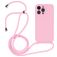 Mobigear Lanyard iPhone 14 Pro Silikon Handykette - Pink