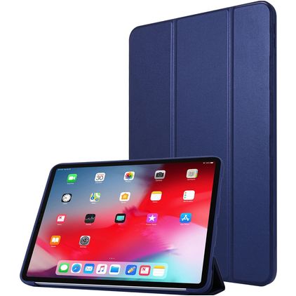 Mobigear Tri-Fold Gel iPad Pro 11 Zoll (2021) Hülle TPU,Kunstleder Klapphülle - Marineblau