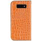 Mobigear Croco Glitter Samsung Galaxy S10 Plus Hülle Klapphülle Geldbörse - Orange