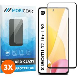 Mobigear Premium Xiaomi 12 Lite Panzerglas Gehärtetes Glas Displayschutz - Hüllenfreundlich (3er Pack)