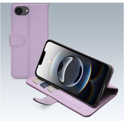 Mobilize Premium Gelly iPhone 16e Hülle Klapphülle Geldbörse - Lila