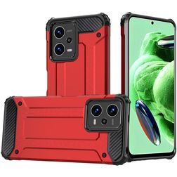 Mobigear Outdoor POCO X5 Hülle Hardcase Backcover Stoßfest - Rot
