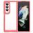 Mobigear Crystal Samsung Galaxy Z Fold 4 Hülle Hardcase Backcover - Transparent / Rot
