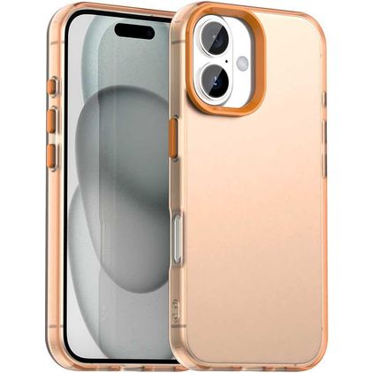 Mobigear Crystal iPhone 18 Hülle Hardcase Backcover - Orange