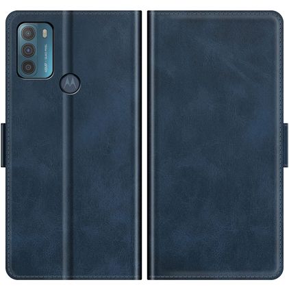 Mobigear Slim Magnet Motorola Moto G50 Hülle Klapphülle Geldbörse - Blau